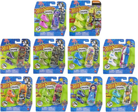Hot Wheels Skate Board & Shoe 16 Piece C Asrt, Hot Wheels Skate Board, Collectibles