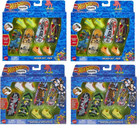 Hot Wheels Skate Board And Shoe 4Pk 4 Piece G Asrt, Hot Wheels Skate Board, Collectibles
