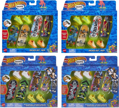 Hot Wheels Skate Board And Shoe 4Pk 4 Piece G Asrt, Hot Wheels Skate Board, Collectibles