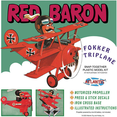 Red Baron Fokker Tri Plane Snap Model Kit, Red Baron Fokker Tri Plane Snap Model Kit, Collectibles