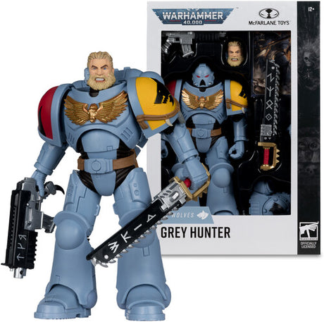 Warhammer 40K 7In Fig W12 Space Wolves Grey Hunter, Warhammer 40K 7In Fig W12 Space Wolves Grey Hunter, Collectibles