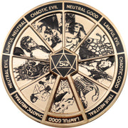 D&D Gold Colored Alignment Spinner Pin Badge