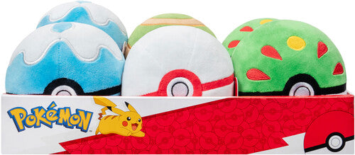 Jazwares - Pokemon - 5In Pokeball Plush 12Ct Asst