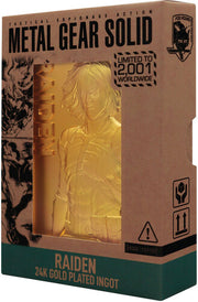 Mgs 2 - 24K Gold Plated Raiden Ingot
