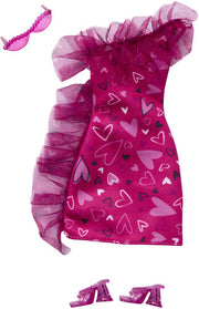 Barbie Fashon Pack Ruffled Pink Heart Dress