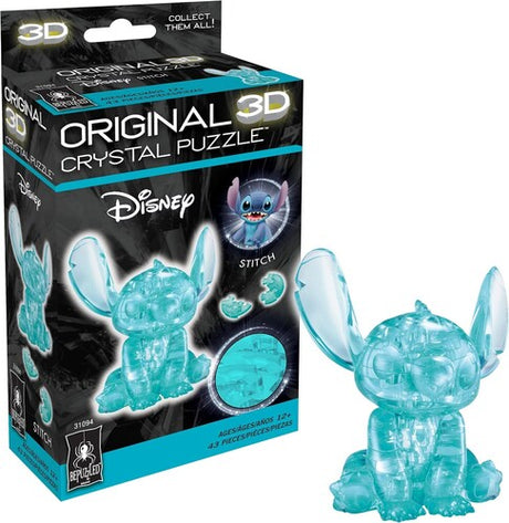 Bepuzzled Disney Stitch Blue 3D Crystal Puzzle, Bepuzzled Disney Stitch Blue 3D Crystal Puzzle, Collectibles