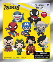Marvel Rivals 3D Foam Bag Clip 24Pc Blind Bag Pdq
