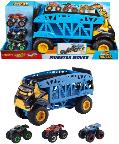 Hot Wheels Monster Mover And 3 Bundle, Hot Wheels, Collectibles