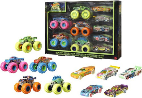 Hwmt 1:64 Glow In The Dark Truck & Car Multipack, Hot Wheels, Collectibles