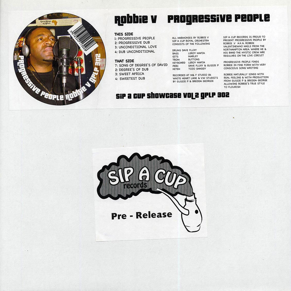 Robbie V - Progressive People (2008 FIRST PRESS) (orig. press) - Vinyl LP