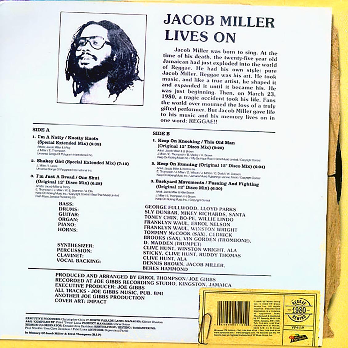 Jacob Miller - Jacob Miller Lives On - Vinyl LP, LP