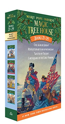 Magic Tree House Books 21-24 Boxed Set: Civil War on Sunday; Revolutionary War on Wednesday; Twister on Tuesday; Earthquake in the Early Morning -- Mary Pope Osborne, Paperback