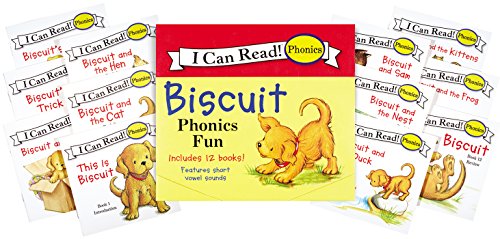Biscuit 12-Book Phonics Fun!: A Box of 12 Mini-Books Featuring Short and Long Vowel Sounds -- Alyssa Satin Capucilli, Boxed Set