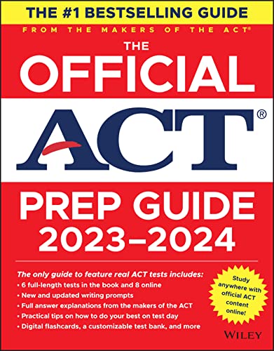 The Official ACT Prep Guide 2023-2024: Book + 8 Practice Tests + 400 Digital Flashcards + Online Course by ACT