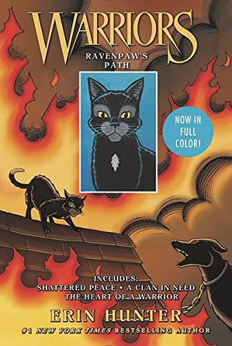 Warriors: Ravenpaw's Path: 3 Full-Color Warriors Books in 1: Shattered Peace, a Clan in Need, the Heart of a Warrior -- Erin Hunter, Paperback
