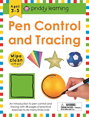 Wipe Clean Workbook: Pen Control and Tracing (Enclosed Spiral Binding): An Introduction to Pen Control with Practical Exercises to Do Again and Again -- Roger Priddy, Spiral