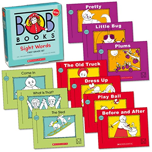 Bob Books - Sight Words First Grade Box Set Decodable Phonics Books, Ages 4 and Up, First Grade, Flashcards (Stage 2: Emerging Reader) -- Lynn Maslen Kertell, Paperback