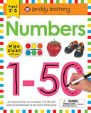 Numbers 1-50 (Wipe Clean Workbook): Ages 3-5; Wipe-Clean with Pen -- Roger Priddy, Spiral