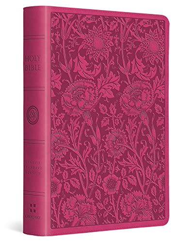 Large Print Compact Bible-ESV-Floral Design by Crossway Bibles