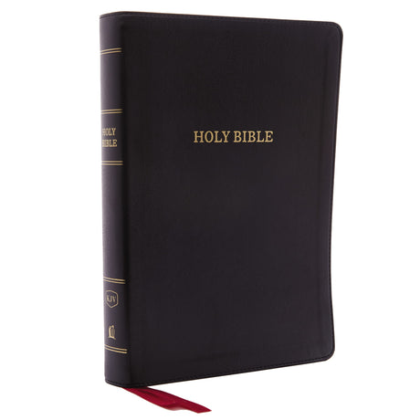 KJV, Deluxe Reference Bible, Giant Print, Imitation Leather, Black, Red Letter Edition -- Thomas Nelson, Bible