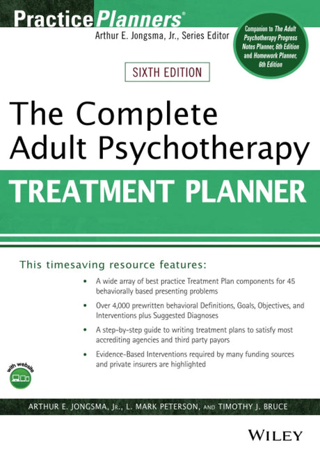 The Complete Adult Psychotherapy Treatment Planner -- Arthur E. Jongsma, Paperback