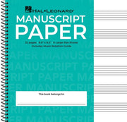 Wide Staff Wirebound Manuscript Paper (Aqua Cover) by Hal Leonard Corp