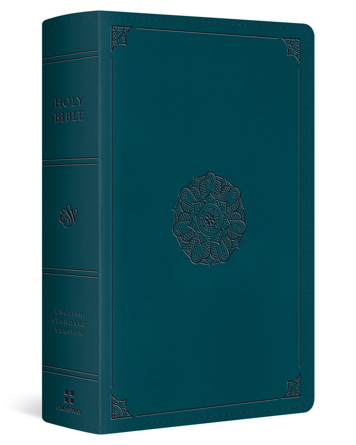ESV Large Print Personal Size Bible (Trutone, Deep Teal, Emblem Design) by