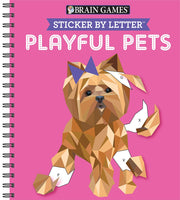 Brain Games - Sticker by Letter: Playful Pets (Sticker Puzzles - Kids Activity Book) by Publications International Ltd