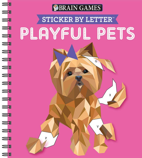 Brain Games - Sticker by Letter: Playful Pets (Sticker Puzzles - Kids Activity Book) -- Publications International Ltd, Spiral