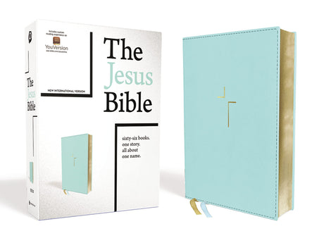 The Jesus Bible, NIV Edition, Leathersoft, Blue, Comfort Print -- Passion Publishing, Bible