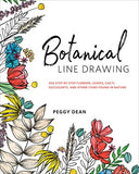 Botanical Line Drawing: 200 Step-By-Step Flowers, Leaves, Cacti, Succulents, and Other Items Found in Nature -- Peggy Dean, Paperback