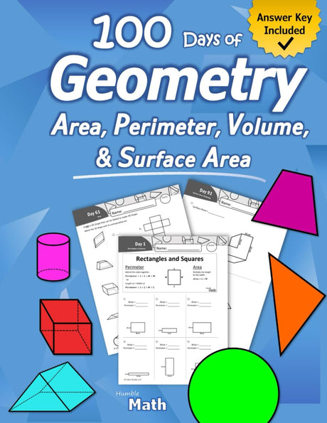 Humble Math - Area, Perimeter, Volume, & Surface Area -- Humble Math, Paperback