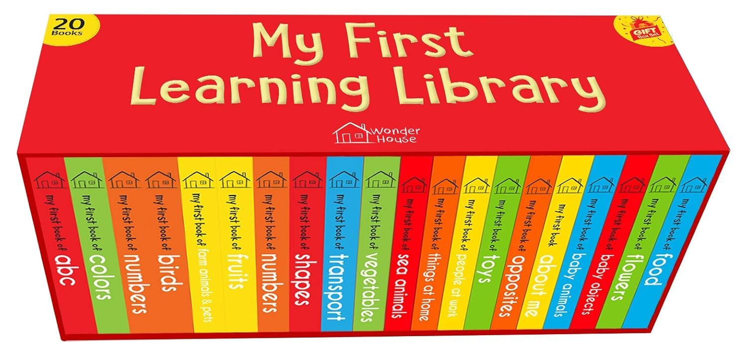 My First Complete Learning Library: Boxset of 20 Board Books Gift Set for Kids (Horizontal Design) by Wonder House Books