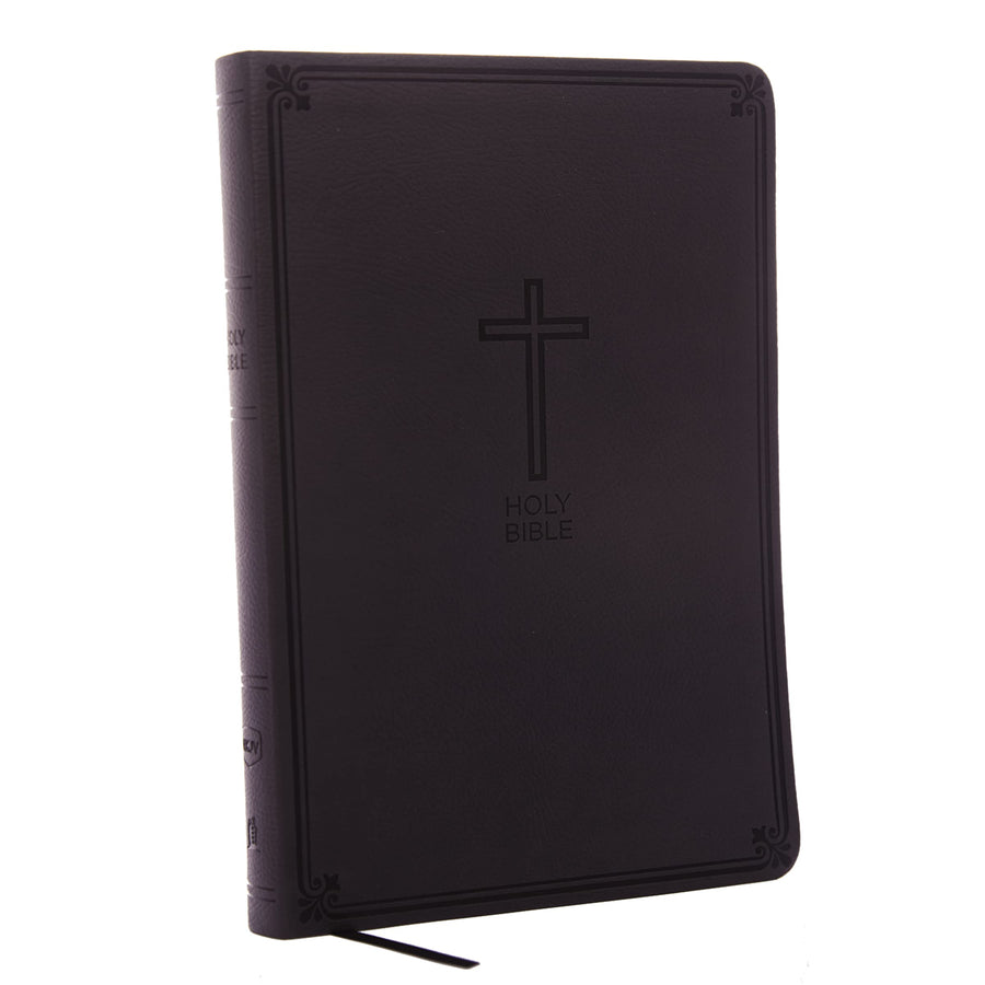 NKJV, Value Thinline Bible, Large Print, Imitation Leather, Black, Red Letter Edition -- Thomas Nelson, Bible