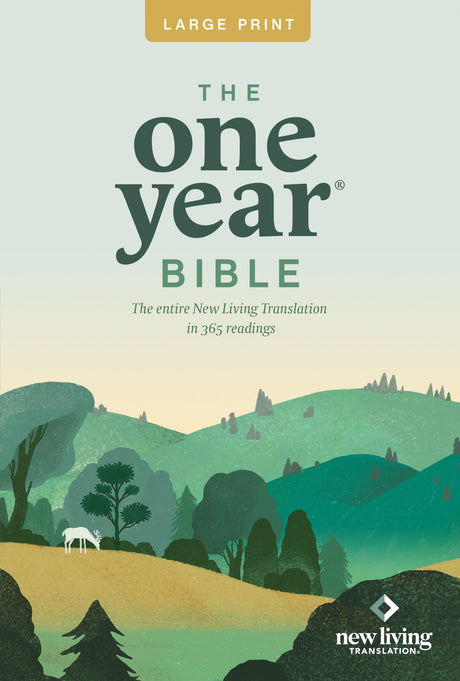 One Year Premium Slimline Bible-NLT-Large Print 10th Anniversary -- New Living Translation, Bible