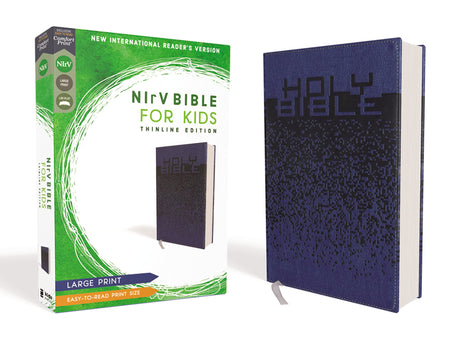 Nirv, Bible for Kids, Large Print, Leathersoft, Blue, Comfort Print: Thinline Edition -- Zondervan, Bible