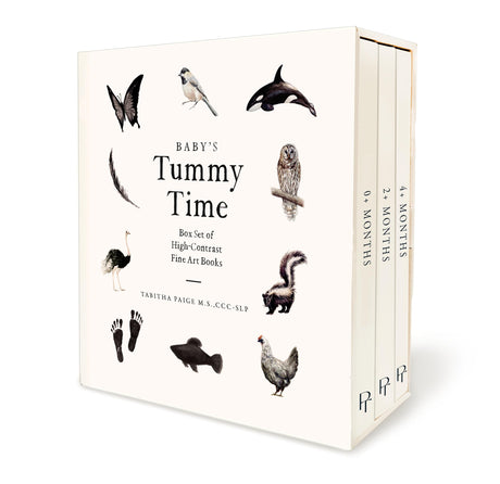 Baby's Tummy Time Book Box Set: A 3-Book Box Set of High-Contrast Art for Visual Stimulation at Tummy Time -- Tabitha MS CCC-SLP Paige, Hardcover