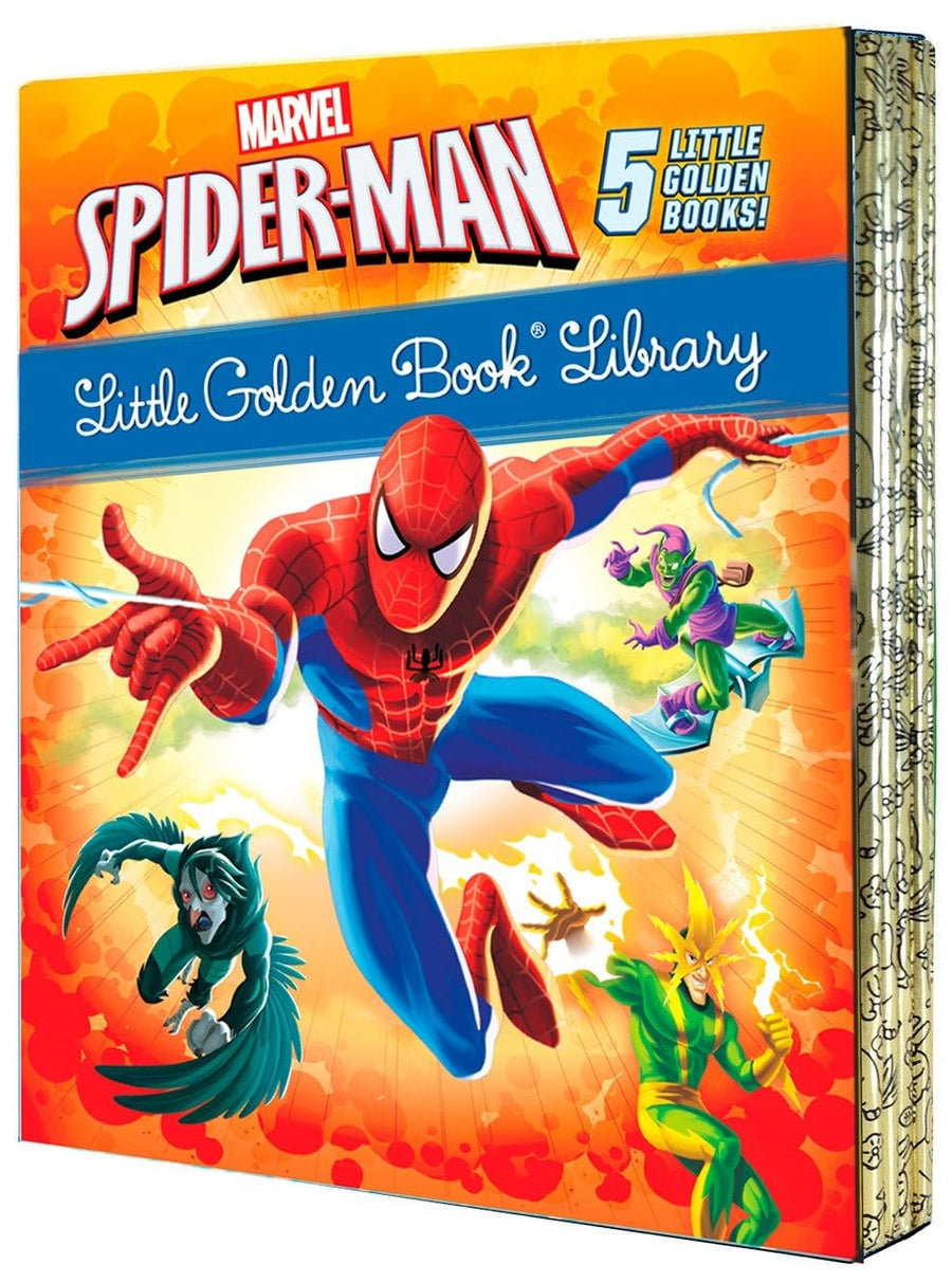Spider-Man Little Golden Book Library (Marvel): Spider-Man!; Trapped by the Green Goblin; The Big Freeze!; High Voltage!; Night of the Vulture! -- Various, Hardcover