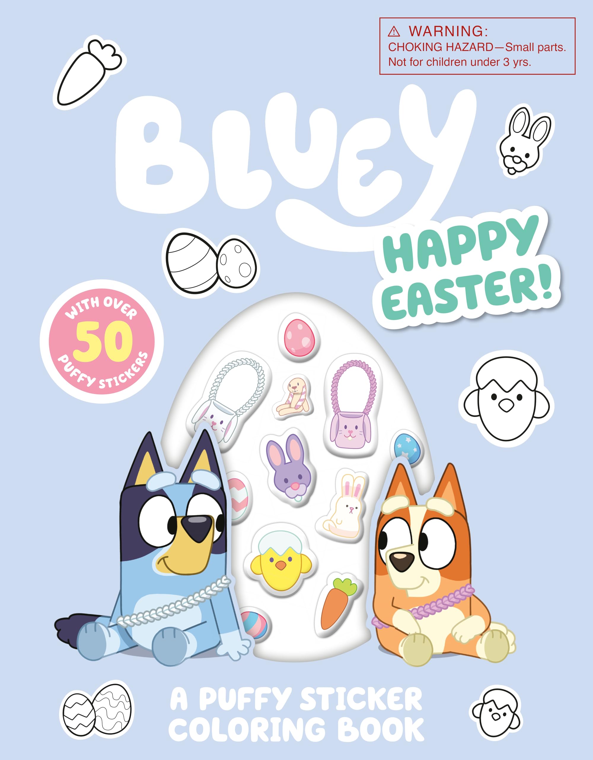Bluey: Happy Easter! a Puffy Sticker Coloring Book: With Over 50 Puffy Stickers by Penguin Young Readers Licenses