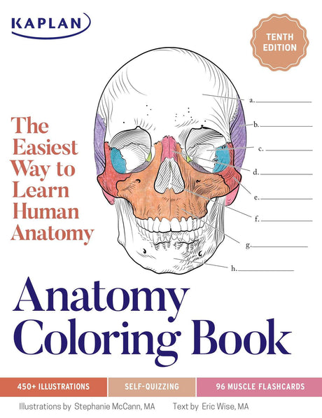 Anatomy Coloring Book with 450+ Realistic Medical Illustrations with Quizzes for Each -- Stephanie McCann, Paperback