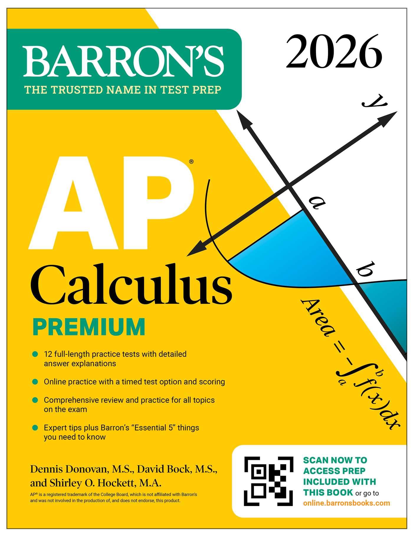 AP Calculus Premium, 2026: Prep Book with 12 Practice Tests + Comprehensive Review + Online Practice by Barron's Educational Series