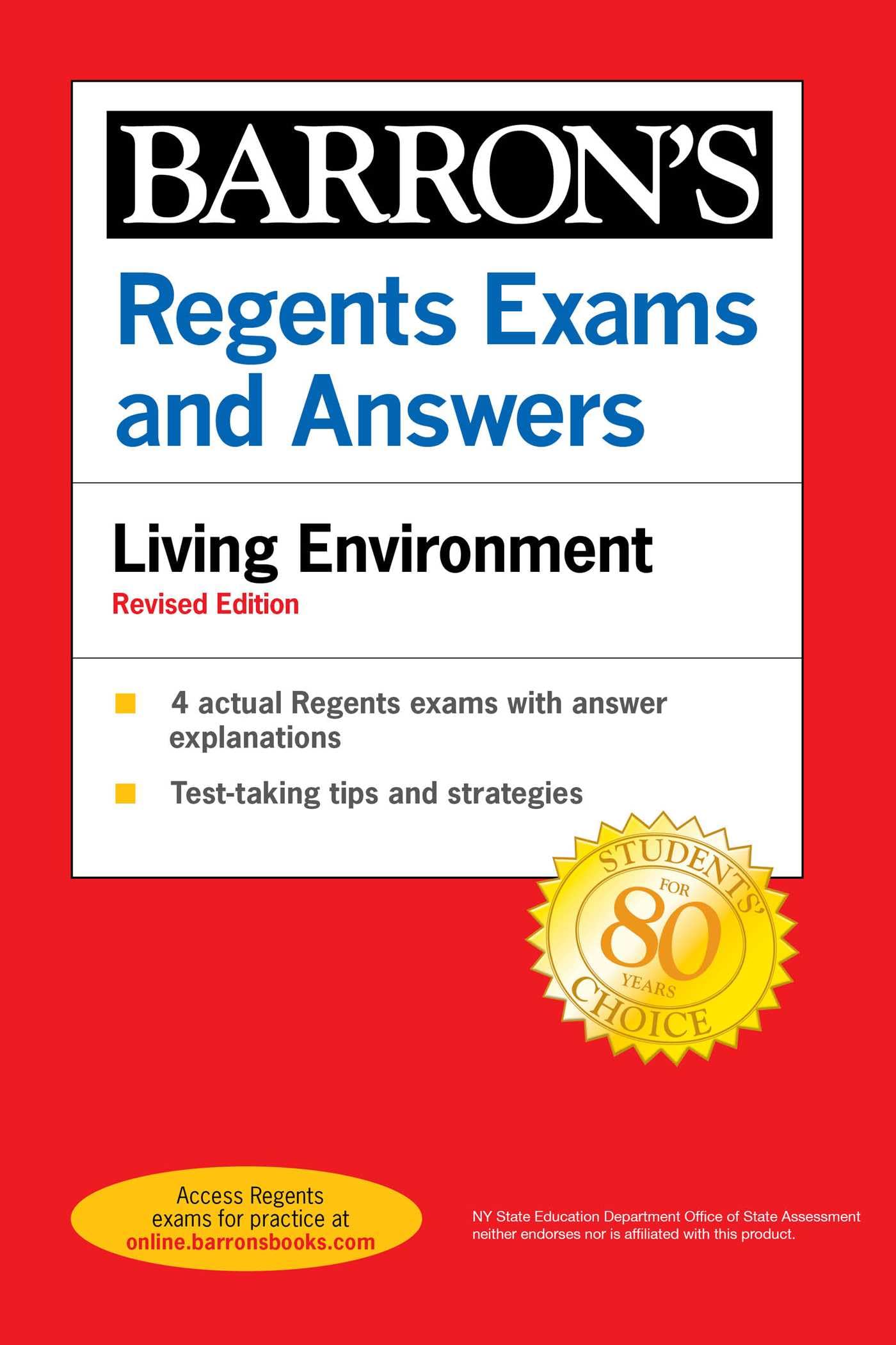 Regents Exams and Answers: Living Environment, Fourth Edition by Hunter, Gregory Scott