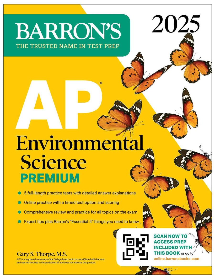 AP Environmental Science Premium, 2025: Prep Book with 5 Practice Tests + Comprehensive Review + Online Practice -- Barron's Educational Series, Paperback