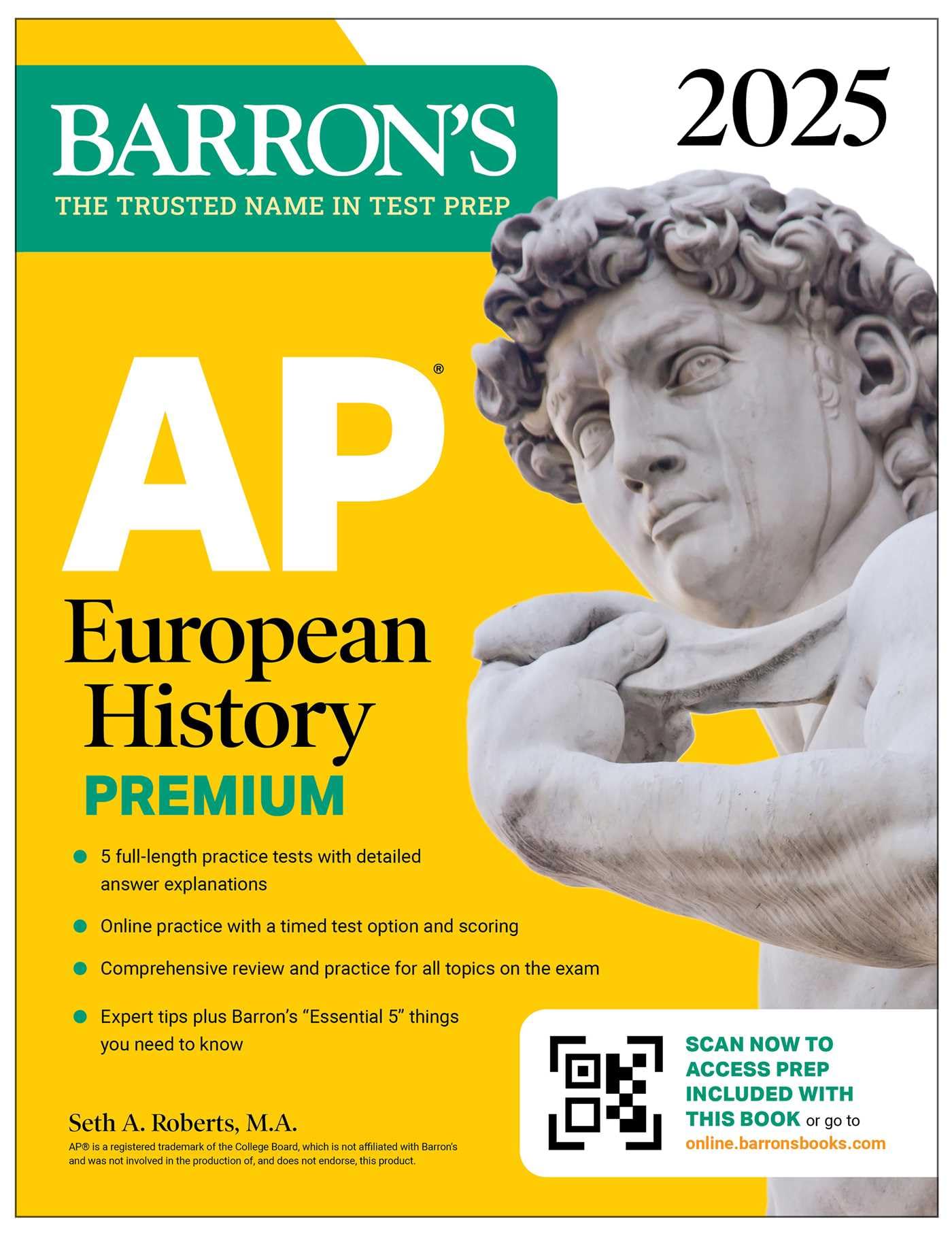 AP European History Premium, 2025: Prep Book with 5 Practice Tests + Comprehensive Review + Online Practice by Roberts, Seth A.