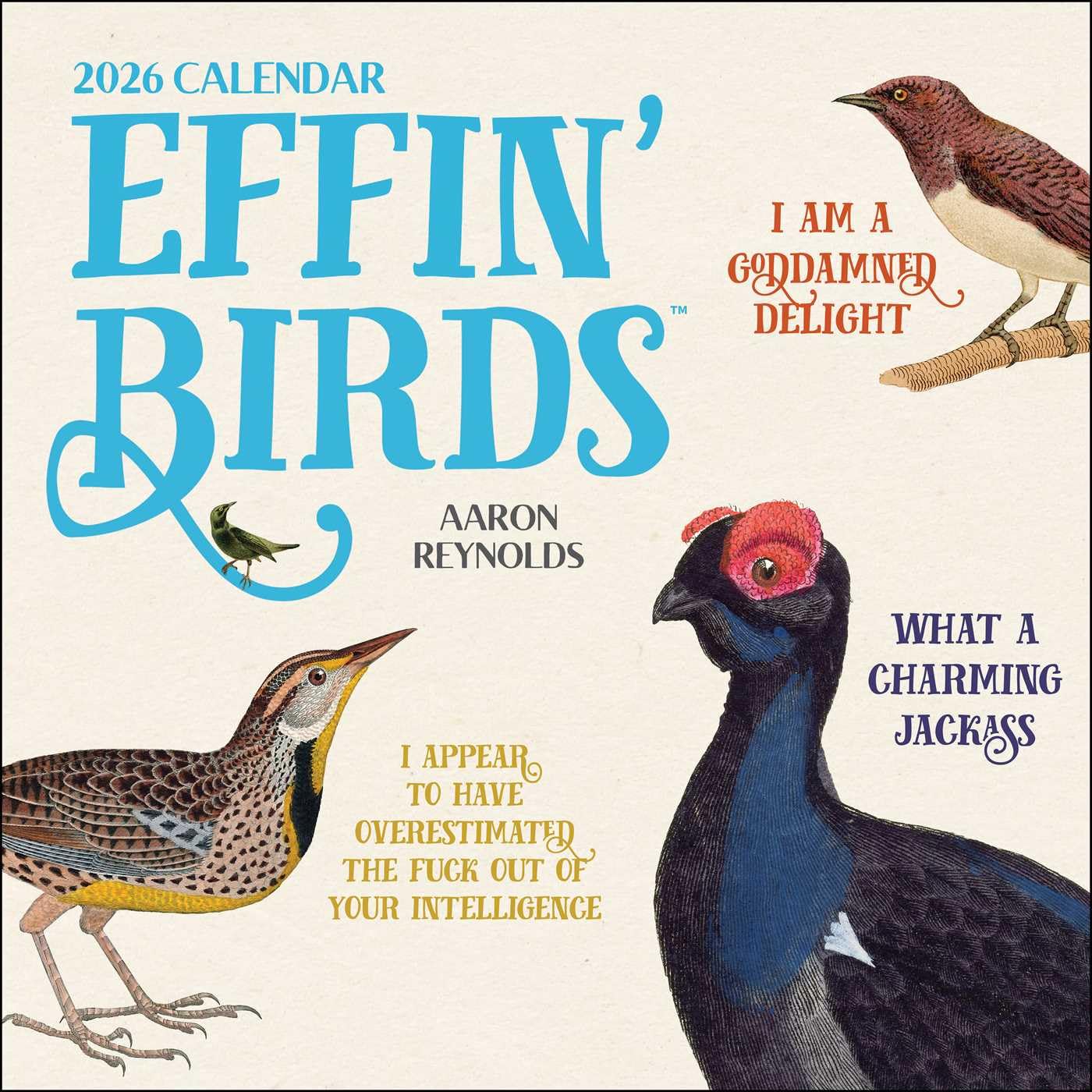 Effin' Birds 2026 Wall Calendar by Reynolds, Aaron