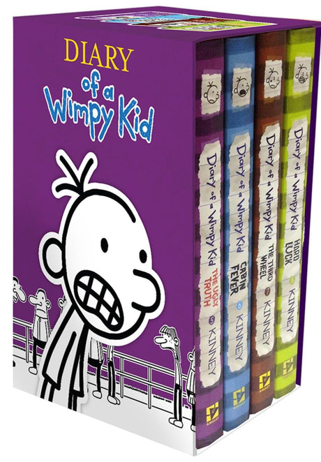 Diary of a Wimpy Kid Box of Books 5-8 Hardcover Gift Set: Ugly Truth, Cabin Fever, the Third Wheel, Hard Luck -- Jeff Kinney, Boxed Set