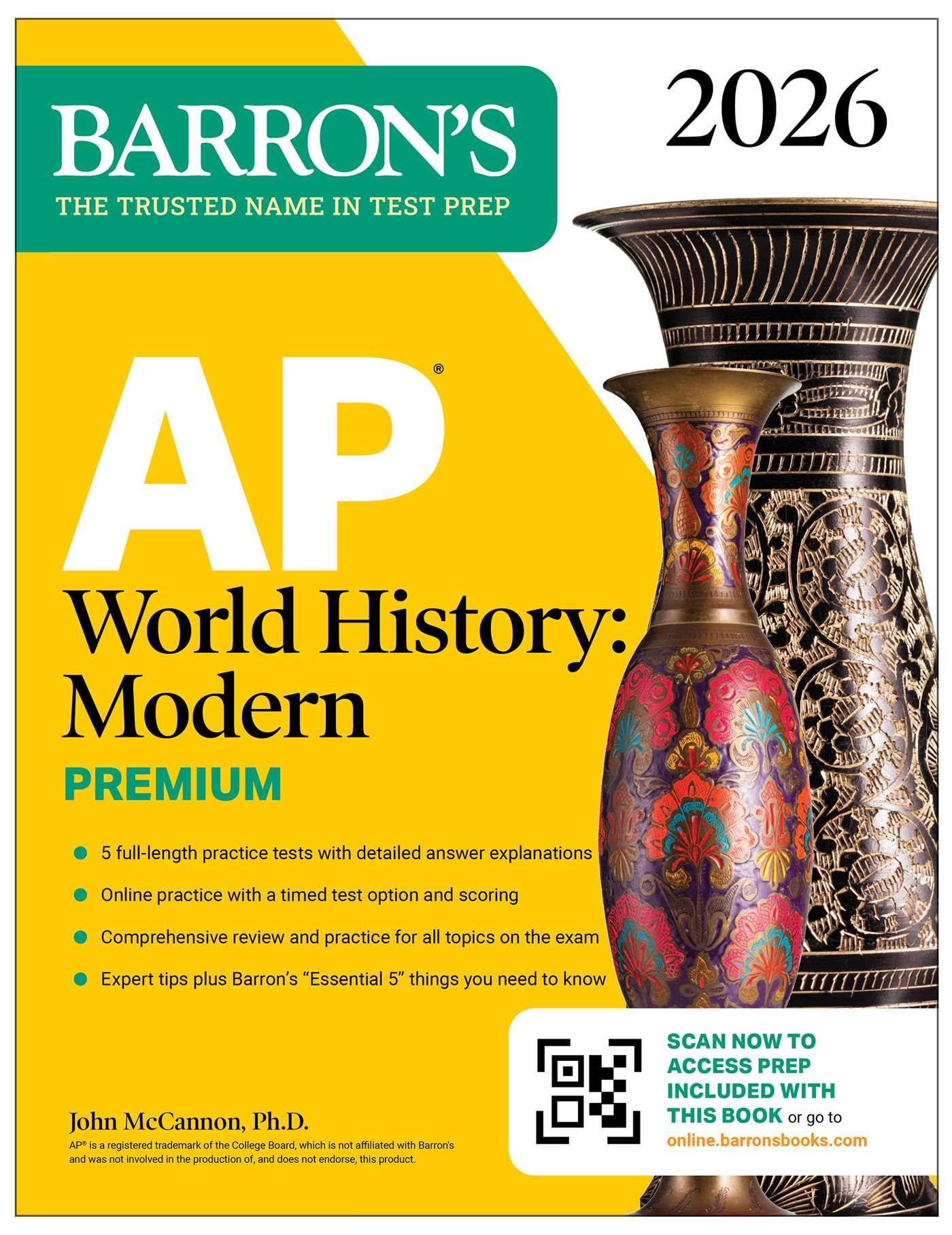 AP World History: Modern Premium, 2026: Prep Book with 5 Practice Tests + Comprehensive Review + Online Practice by Barron's Educational Series