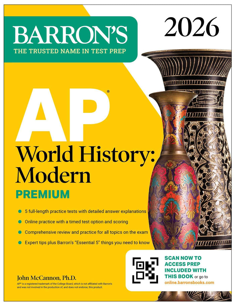 AP World History: Modern Premium, 2026: Prep Book with 5 Practice Tests + Comprehensive Review + Online Practice by Barron's Educational Series