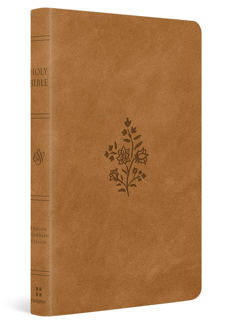 ESV Premium Gift Bible (Trutone, Nubuck Caramel, Wildflower Design) by