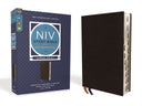 NIV Study Bible, Fully Revised Edition, Large Print, Bonded Leather, Black, Red Letter, Thumb Indexed, Comfort Print -- Kenneth L. Barker, Bible